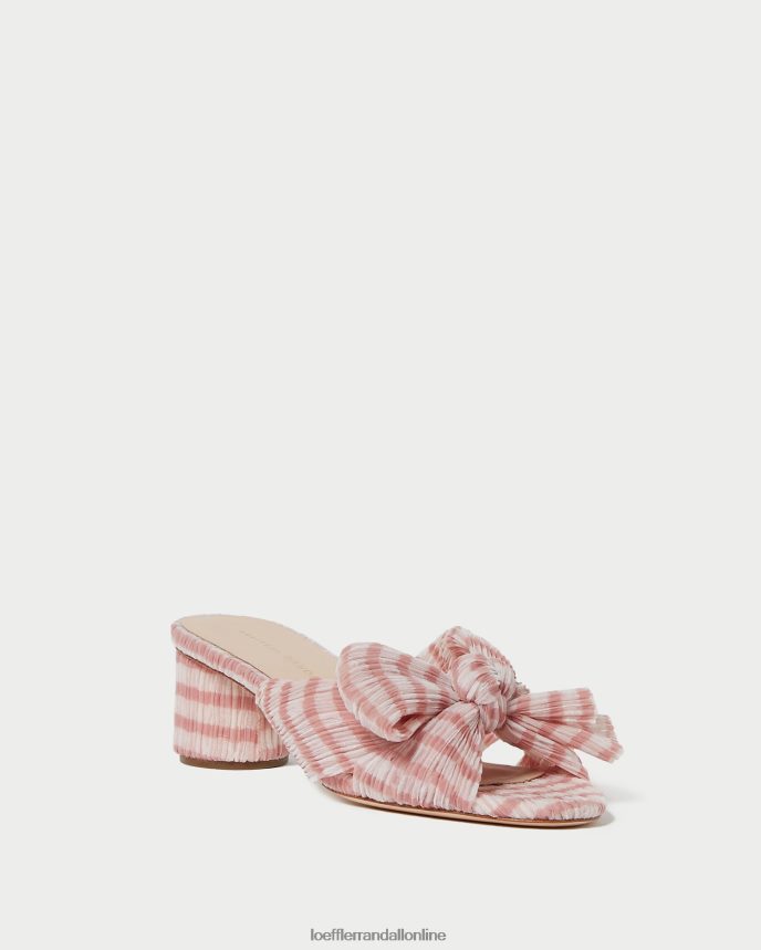 Loeffler Randall emilia mašličkový podpätok jemne ružový gingham ženy topánky PT864D79